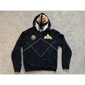 Shoe Palace x Power Rangers White Ranger Full Zip Up Hoodie Sweater Size Large